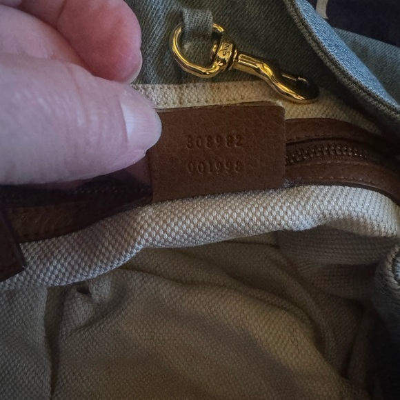 Authentic Gucci Soho Chain GG Denim Shoulder Bag - Picture 11 of 11